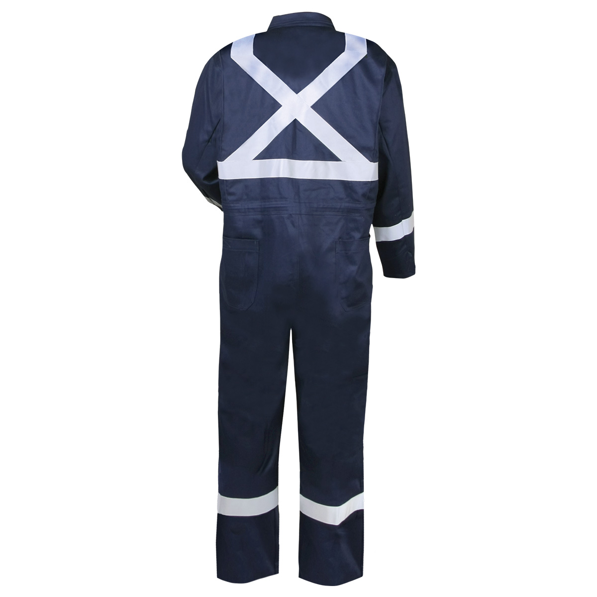 Picture of Black Stallion CF2216-NV 9 OZ FLAME-RESISTANT COTTON REFLECTIVE TAPE COVERALLS